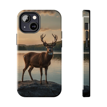 Majestic Stag at Sunset – iPhone Case