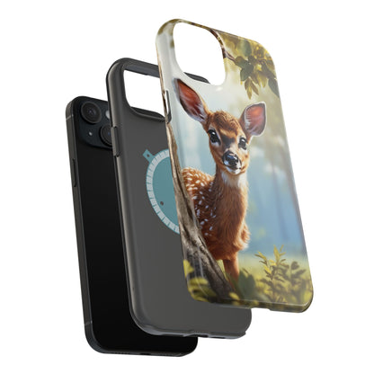 Whimsical Fawn in a Sunlit Forest MagSafe iPhone Case