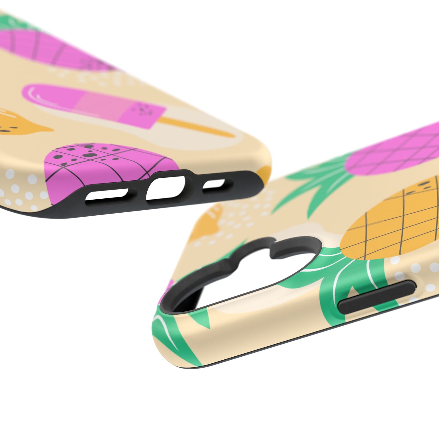 Tropical Pop MagSafe iPhone Case – Fun Pineapple & Lemon Design with Vibrant Summery Colors