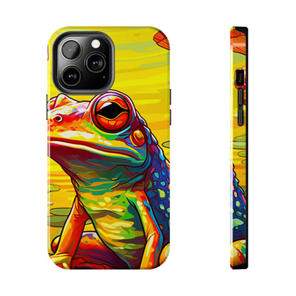 Vibrant Rainbow Frog Design – iPhone Series Case