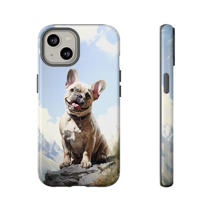 Frenchie iPhone Samsung Galaxy Phone Case! French Bull Dog Standing Proudly. Extremely Tough & Durable With Dual Layer Protection.