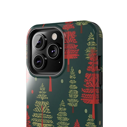 Retro Christmas Trees Pattern - iPhone Series Case