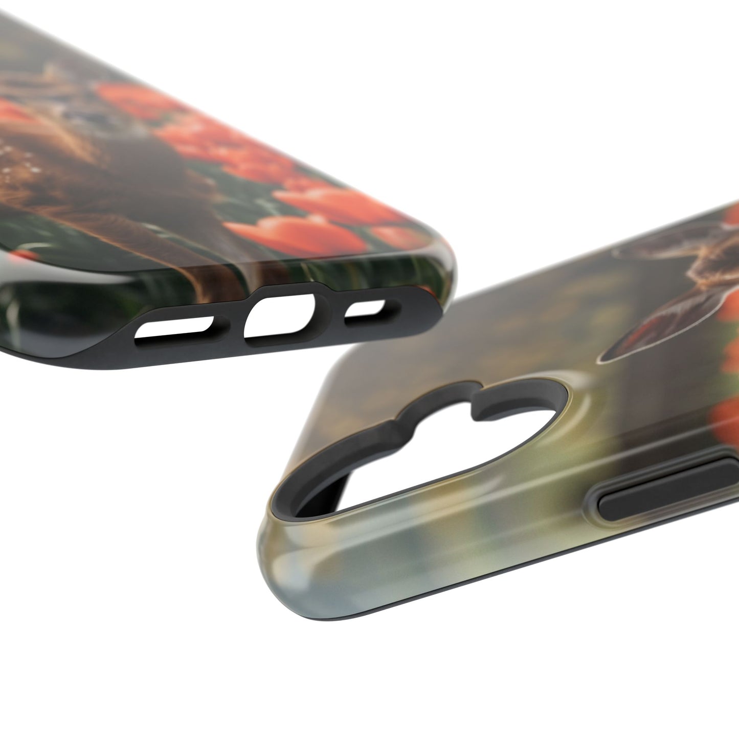 Fawn Among Tulips MagSafe iPhone Case