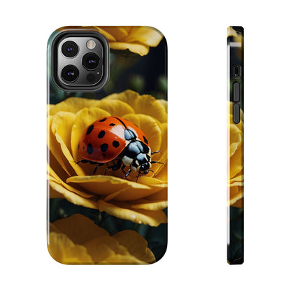 iPhone Case: Ladybug on Yellow Petals