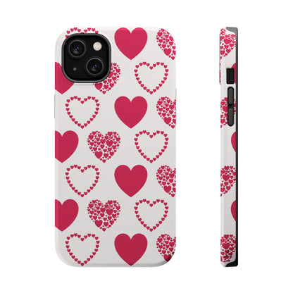 Clustered Pink Hearts MagSafe iPhone Case