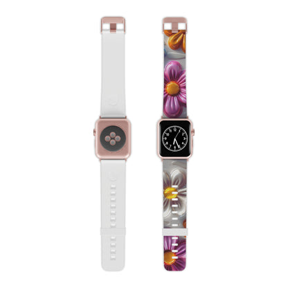 Glossy 3D Floral  Apple Watch Band