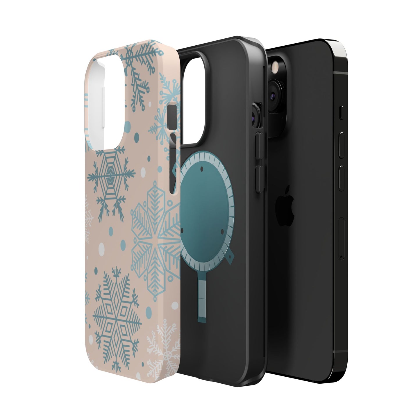 Winter Snowflakes MagSafe iPhone Case – Shockproof, Smooth Matte Finish, Dual-Layer Protection