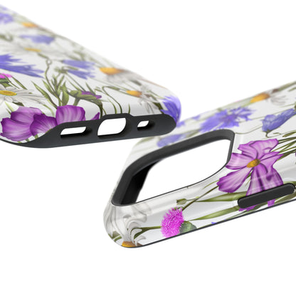 Wildflower Meadow MagSafe Case – Purple, Blue, and White Floral Design