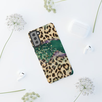 Emerald Glitter Leopard Print - iPhone Series Case