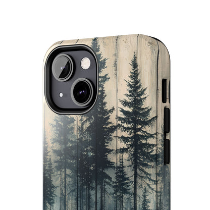 Misty Forest iPhone Case - Rustic Nature-Inspired Protective Cover