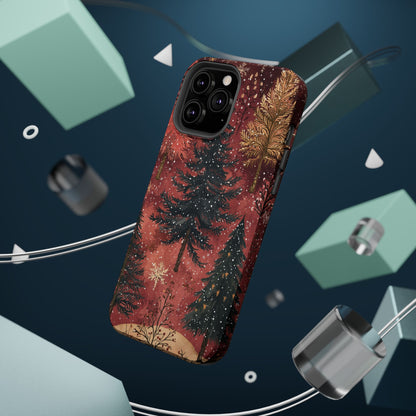 Rustic Red Winter Forest - MagSafe iPhone Series Case