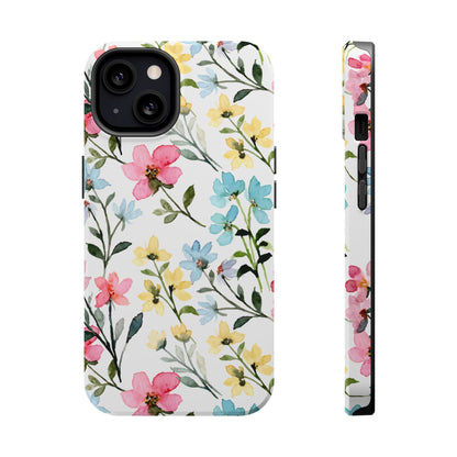 Watercolor Floral Bliss – MagSafe Case with Pastel Flower Design