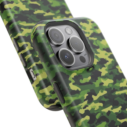 Green Woodland Camouflage – MagSafe iPhone Case, Slim and Shockproof