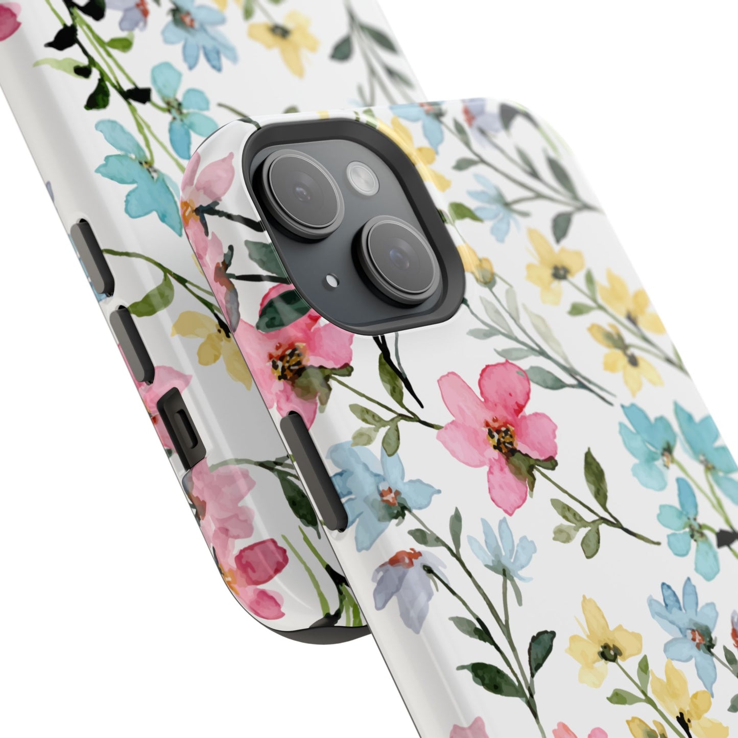 Watercolor Floral Bliss – MagSafe Case with Pastel Flower Design