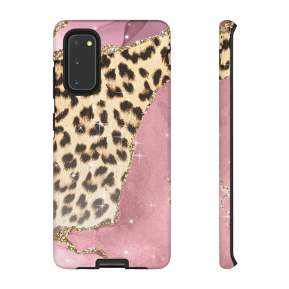 Pink Glam Leopard - Samsung Galaxy Series Case with Glitter Accents