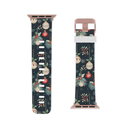 Elegant Christmas Ornaments and Pine Apple Watch Band