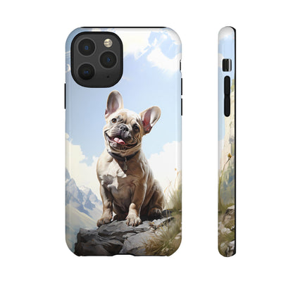 Frenchie iPhone Samsung Galaxy Phone Case! French Bull Dog Standing Proudly. Extremely Tough & Durable With Dual Layer Protection.