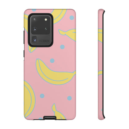 Pink Banana Pop Samsung Galaxy Case – Cute Pastel Design with Fun Retro Vibe