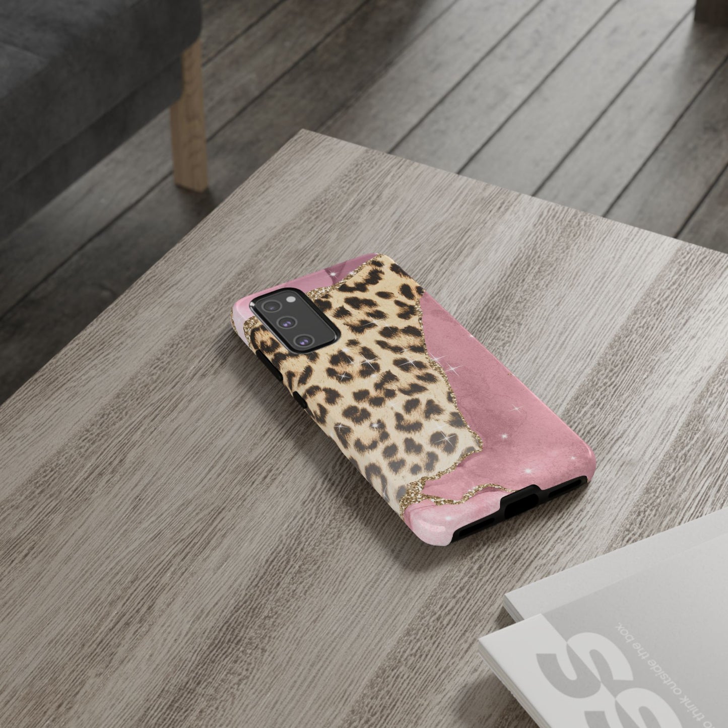 Pink Glam Leopard - Samsung Galaxy Series Case with Glitter Accents