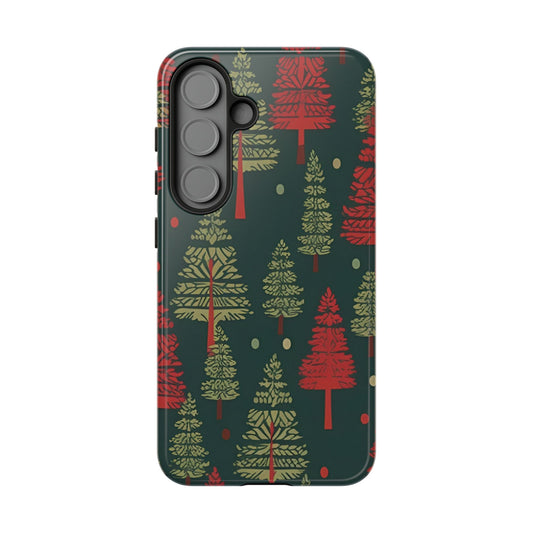 Retro Christmas Trees Pattern - Samsung Galaxy Series Case