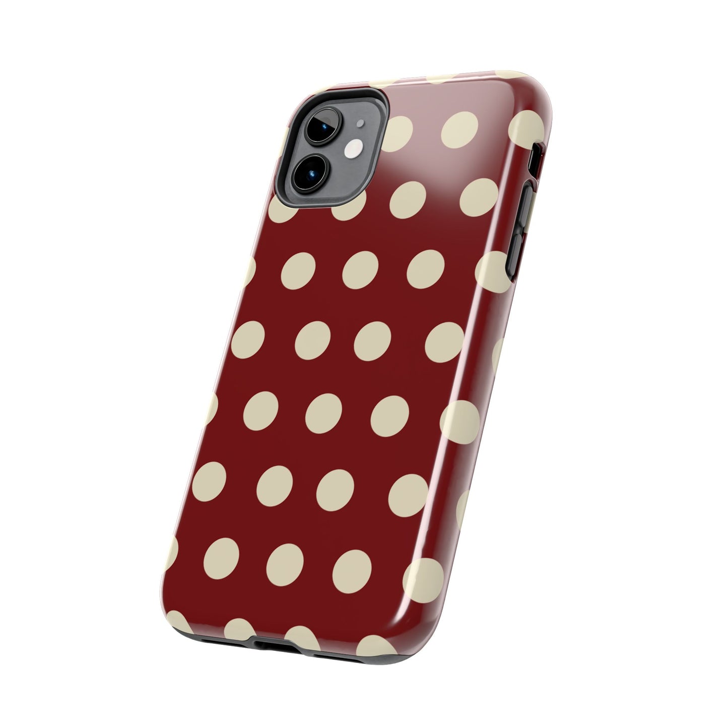 Classic Red & Cream Polka Dots - iPhone Case