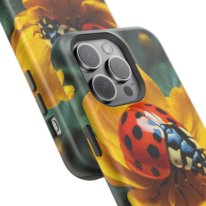 Yellow Blossoms with Bug Accent - MagSafe iPhone Case