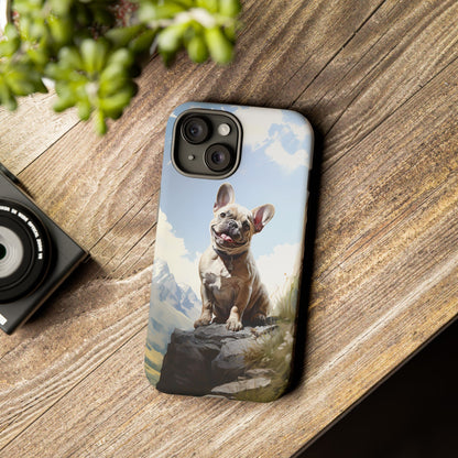 Frenchie iPhone Samsung Galaxy Phone Case! French Bull Dog Standing Proudly. Extremely Tough & Durable With Dual Layer Protection.