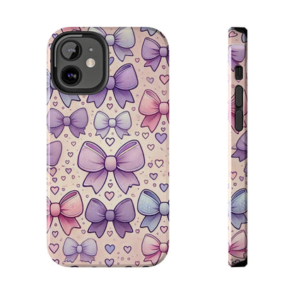 Pastel Bow iPhone Case - Cute Girly Pattern Protective Cover