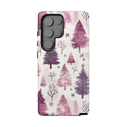 Winter Wonderland Purple Christmas Trees –Samsung Galaxy Series Case