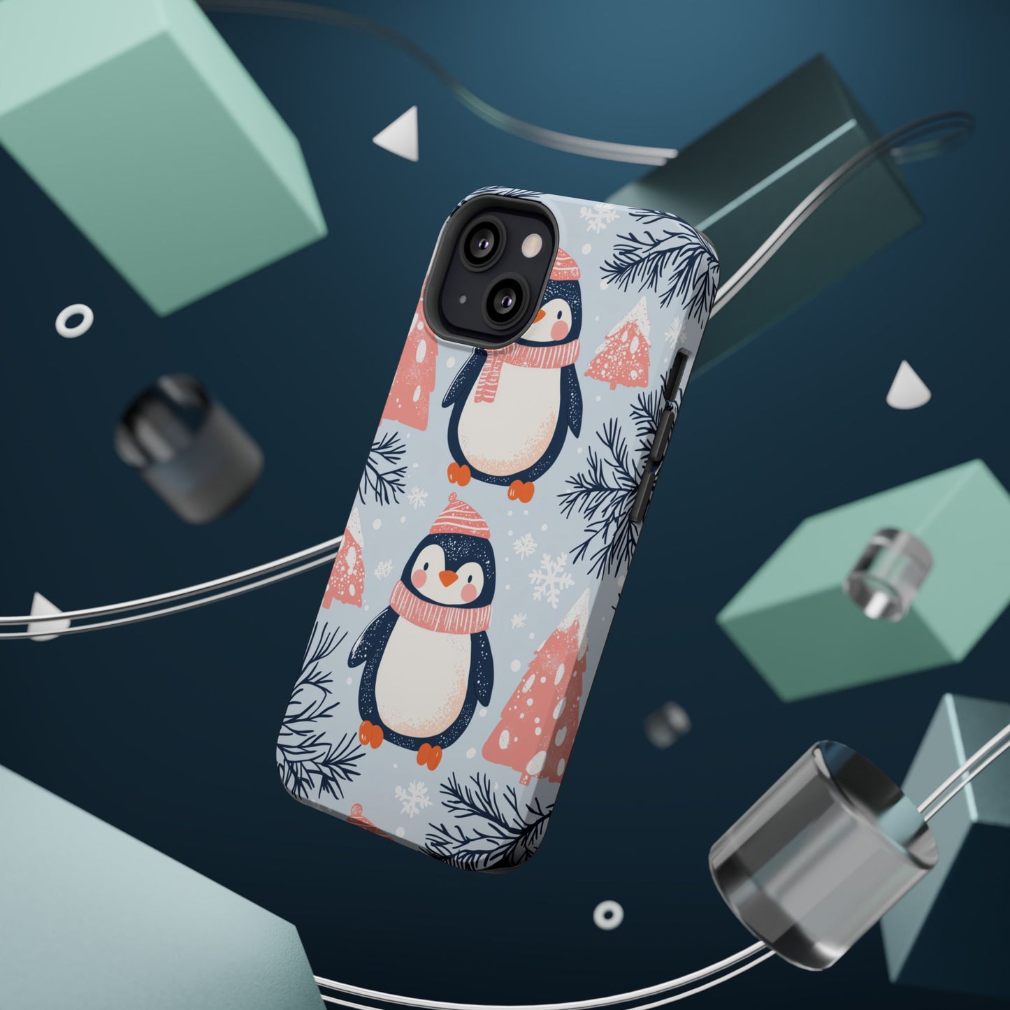 Penguin in Winter Wonderland MagSafe iPhone Case