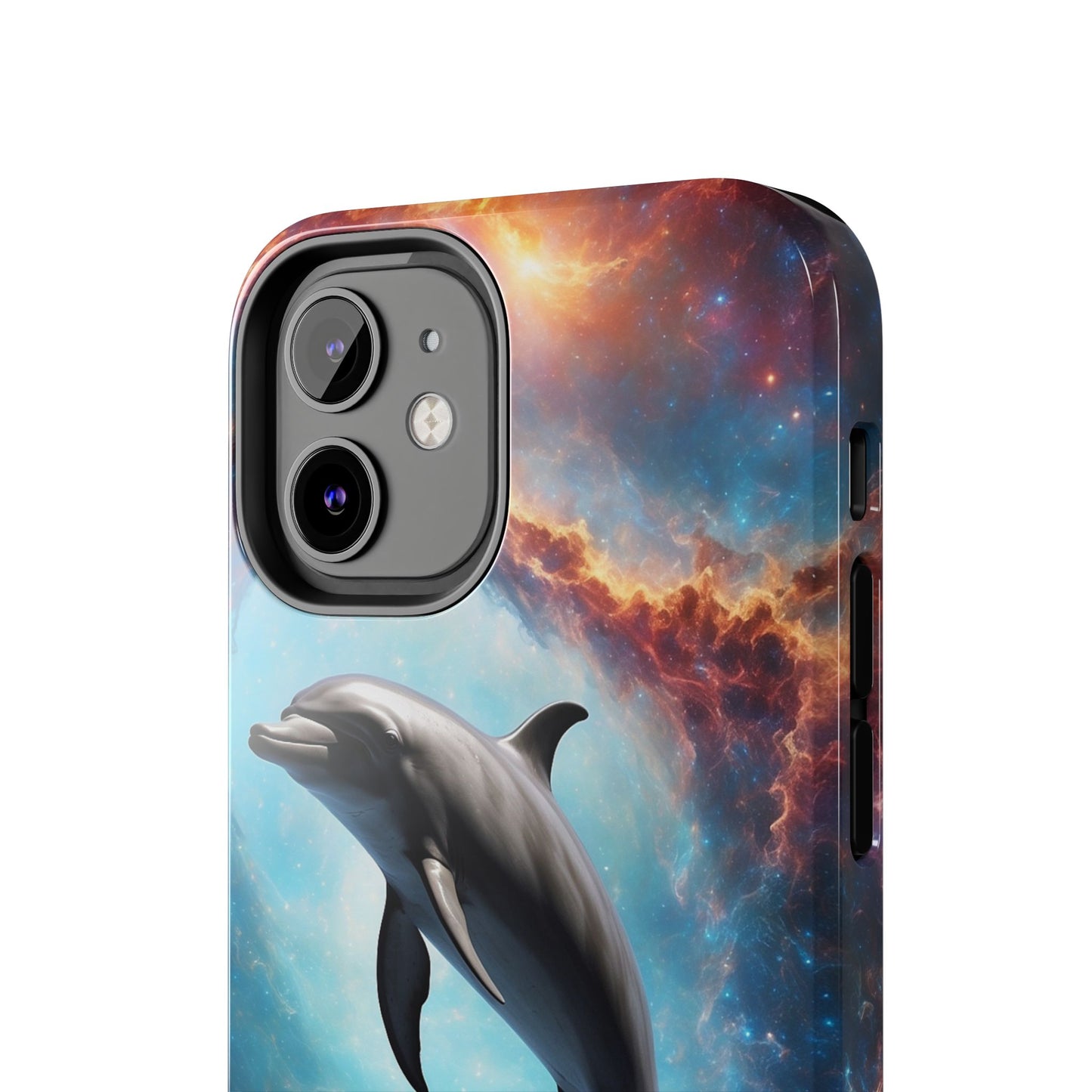 Cosmic Dolphin Space Vibes - iPhone Case