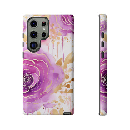 Radiant Purple & Gold Floral - Samsung Galaxy Series Case