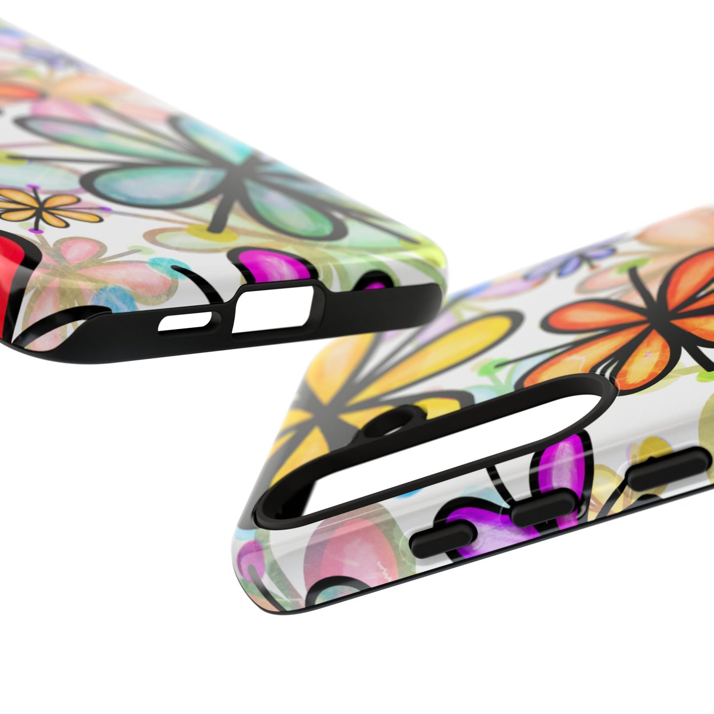 Retro Floral Pop Samsung Galaxy Case – Ultra-Slim Design, High-Gloss Finish