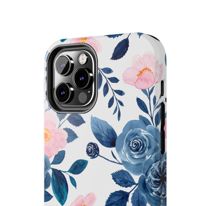 Pastel Garden Charm – iPhone Series Case with Watercolor Flowers