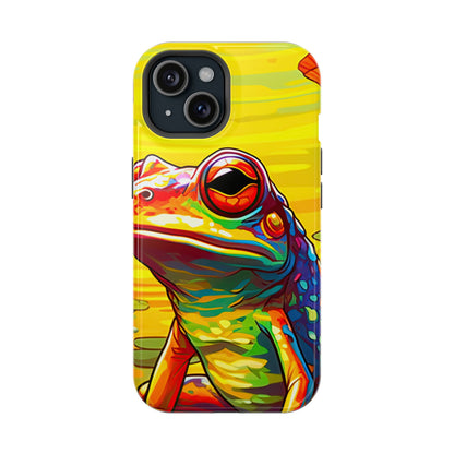 Vibrant Rainbow Frog Design – MagSafe iPhone Case