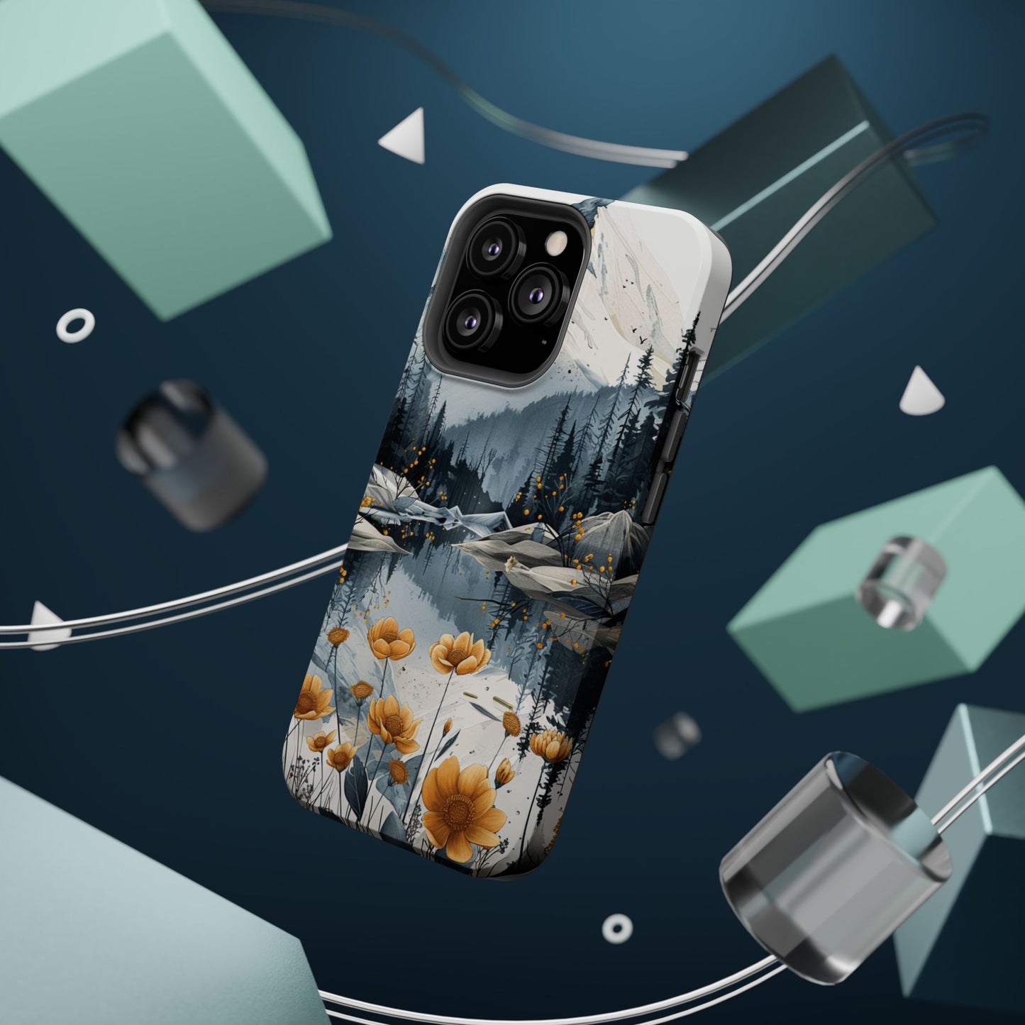 Silver Alpine Wildflower iPhone Case