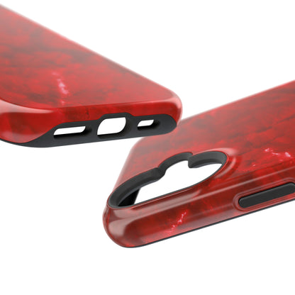 Bold Red Marble MagSafe iPhone Case – Luxe Design Meets Magnetic Precision