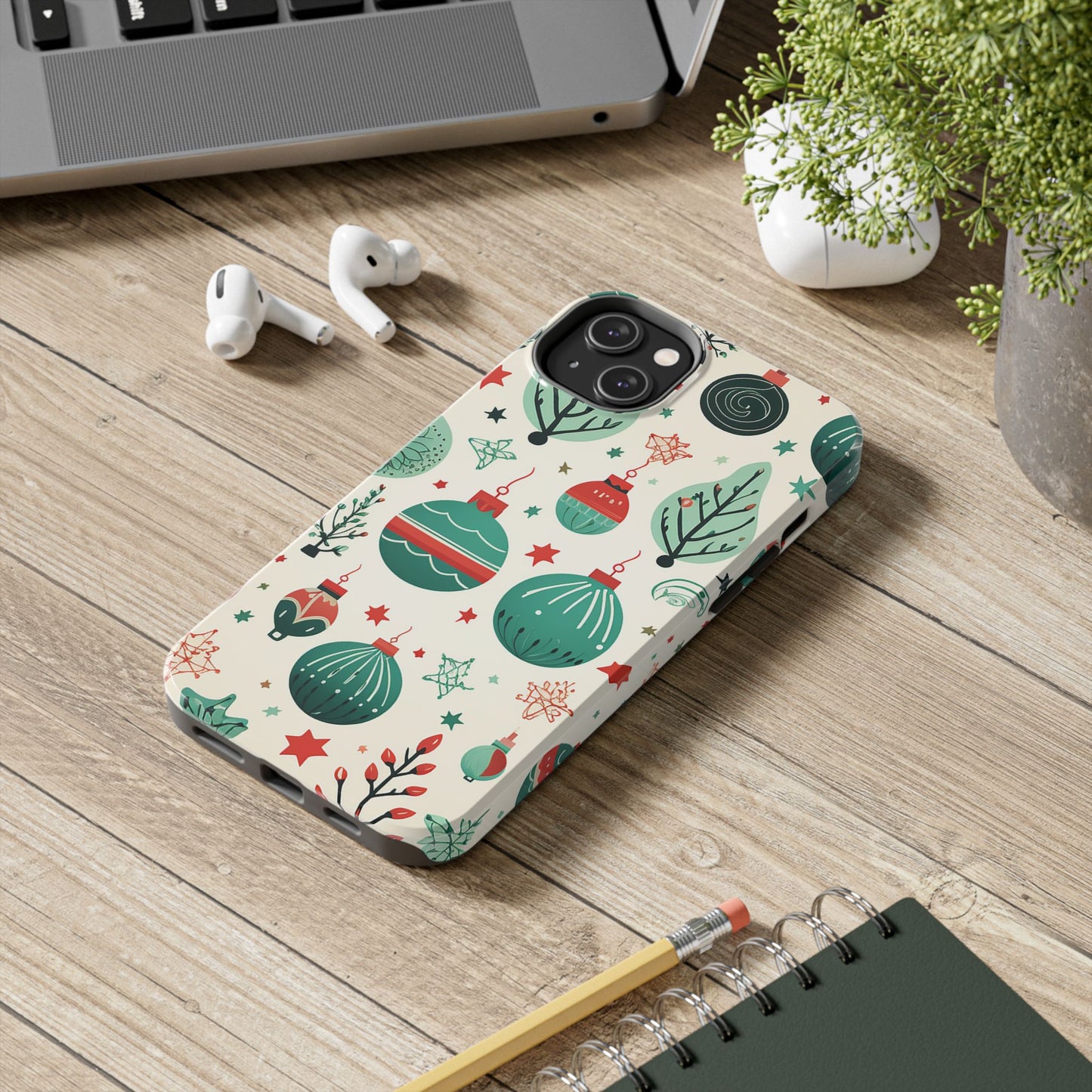 Vintage Christmas Ornaments Pattern – iPhone Series Case