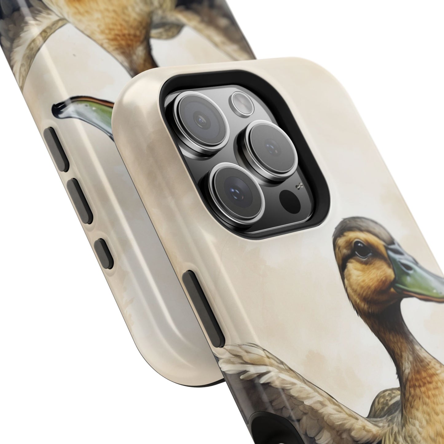 Graceful Duck in Watercolor Scene - MagSafe iPhone Case