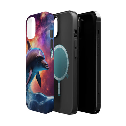 Cosmic Dolphin Galaxy Art - MagSafe-Compatible Case