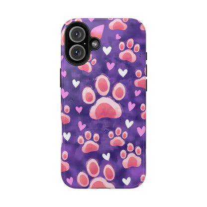 Bold Paw Print iPhone Case - Vibrant Pet-Themed Protective Cover