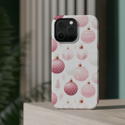 MagSafe iPhone Case: Merry in Pink – Christmas Balls