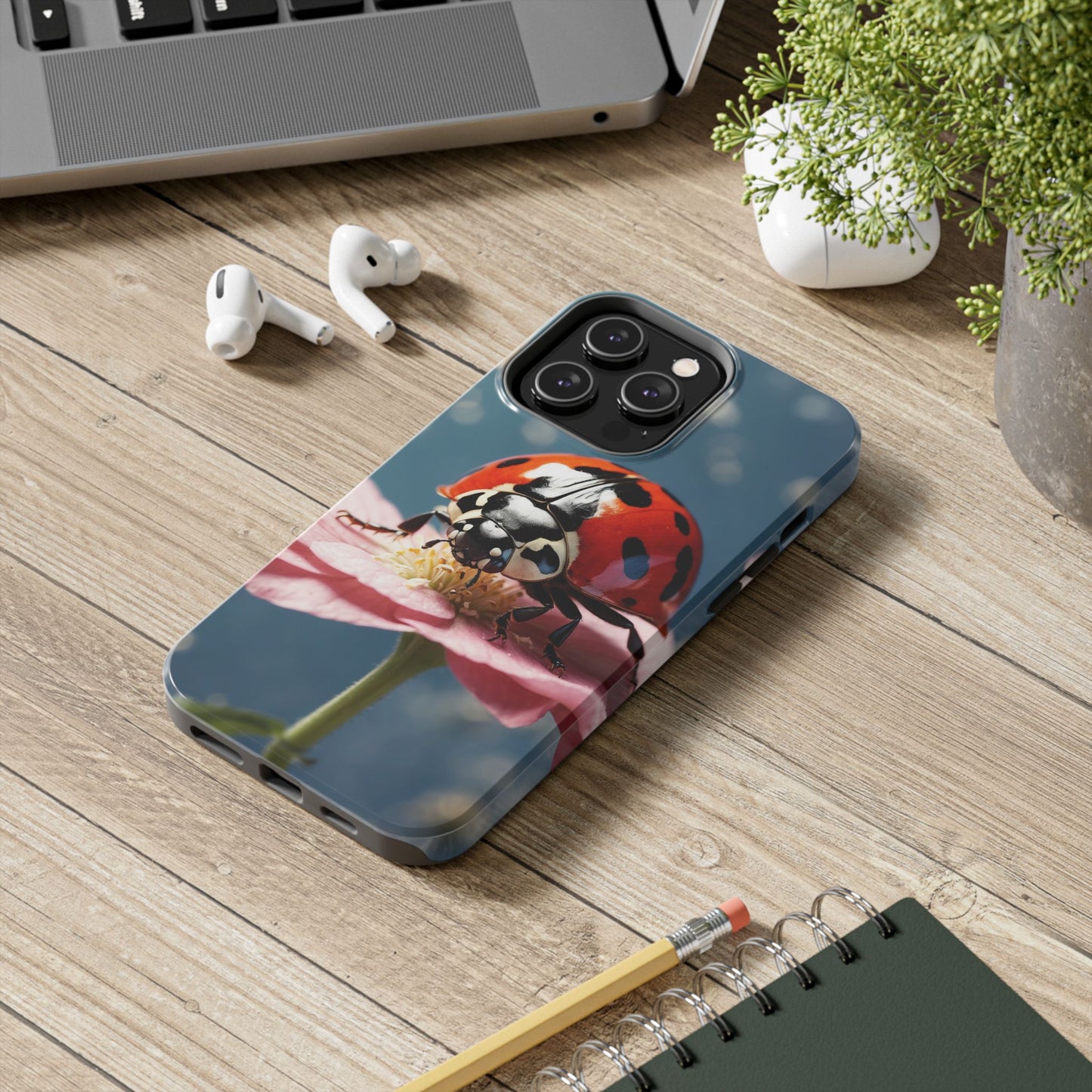 iPhone Case: Floral Ladybug Delight