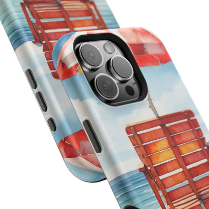 Beachfront Sunset Lounge MagSafe iPhone Case – Rearview Edition