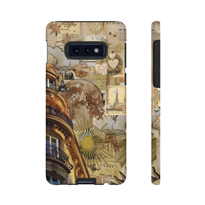 Parisian Dream Collage Samsung Galaxy Case – Dual-Layer Protection with Vintage French Aesthetic