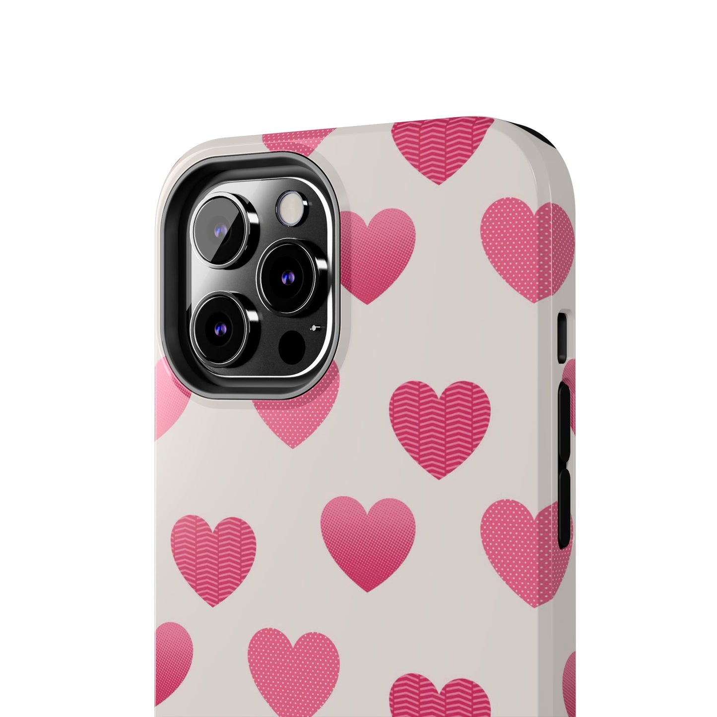 Textured Hearts iPhone Case