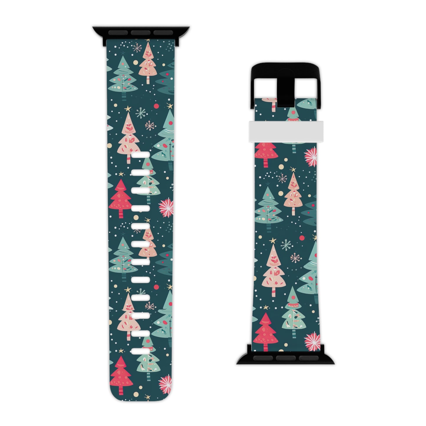 Whimsical Christmas Trees Apple Watch Band