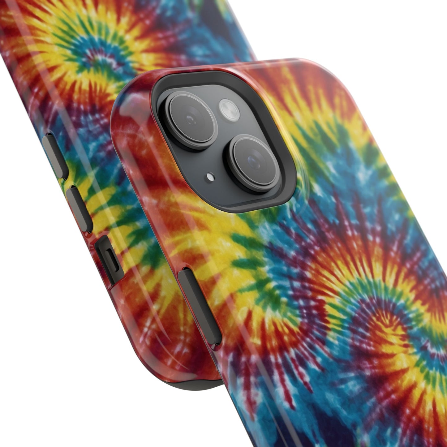 Retro Rainbow Tie-Dye MagSafe Case – Swirl Design