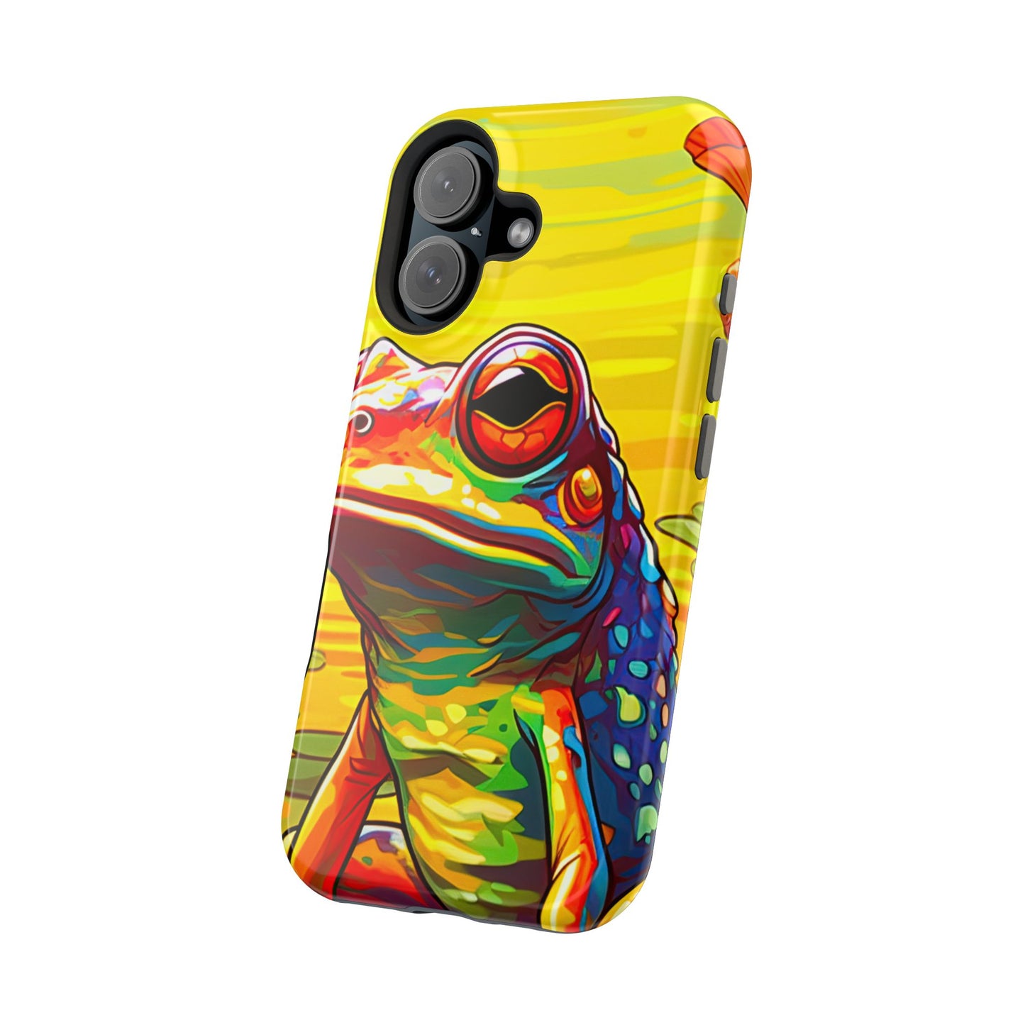 Vibrant Rainbow Frog Design – MagSafe iPhone Case