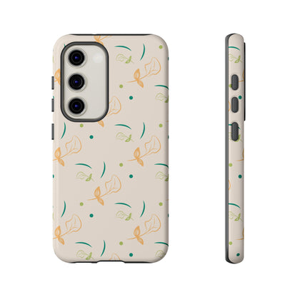 Soft Pastel Abstract Floral Tough Samsung Galaxy Case – Playful Minimalist Design with Dual-Layer Protection